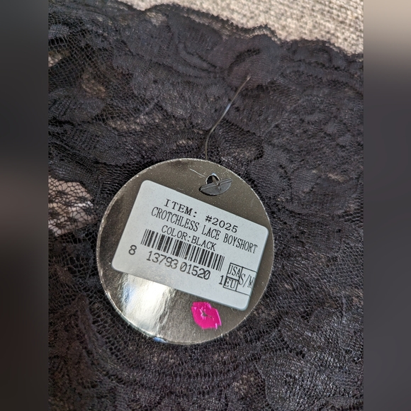 Black Lace Boyshort Underwear Size S/M NWT - Picture 2 of 4